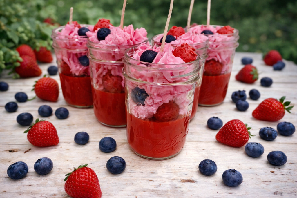 Strawberries & Cream Soy Candle  Freedom to indulge softly.