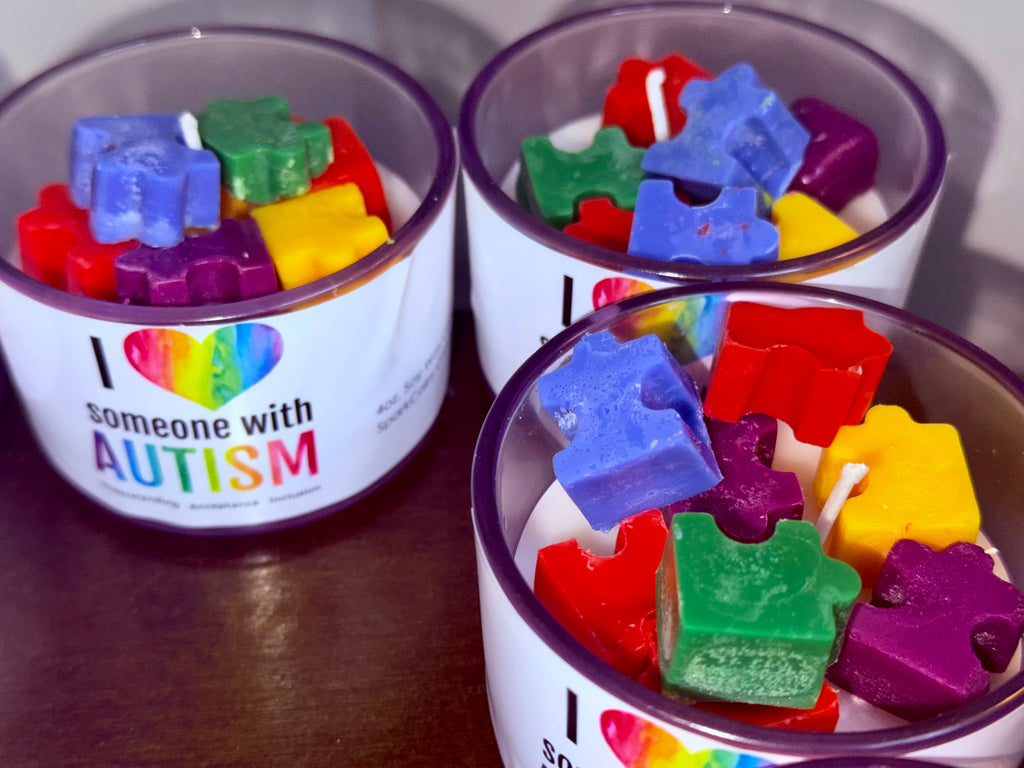 Autism Awareness Candles