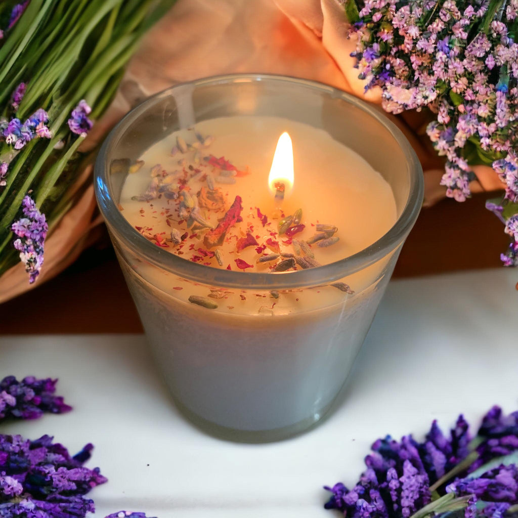 Calm Intentions Lavender Soy Candle – Stress Relief & Relaxation for Sensory Overload and Autism Support