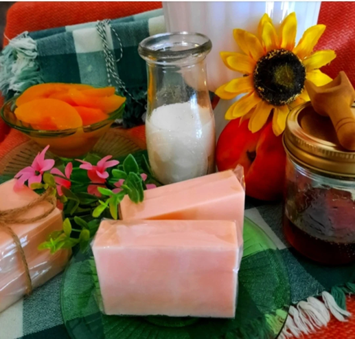 Blush Nectar – Handmade Peach Shea Butter Soap